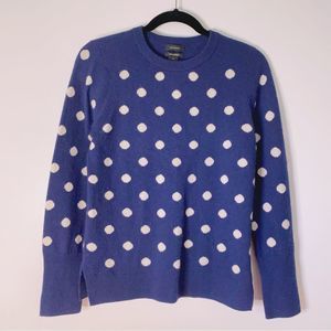 Halogen 100% Cashmere Polka Dot Crewneck Sweater Size XS